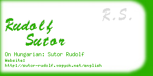 rudolf sutor business card